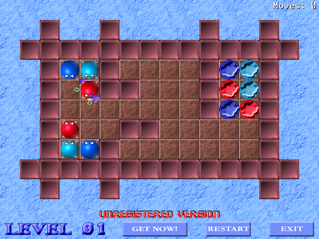 Funny Creatures (Windows) screenshot: Hard level 01