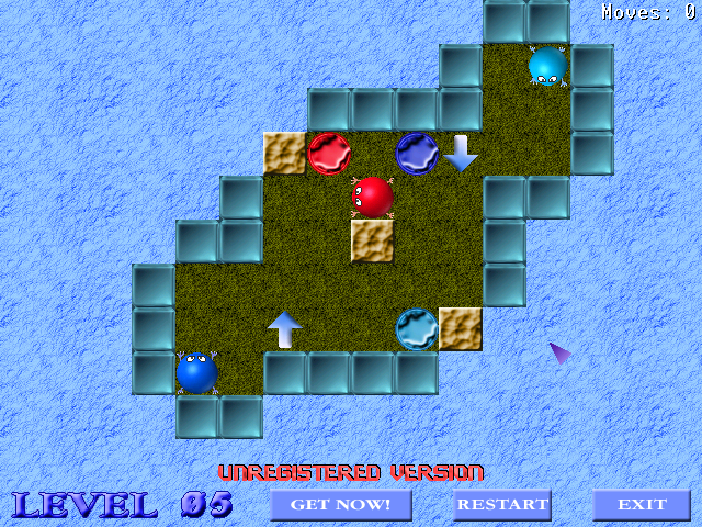 Funny Creatures (Windows) screenshot: It's possible to turn off the grid graphics