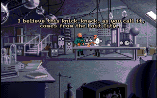 Indiana Jones and the Fate of Atlantis (Amiga) screenshot: A cutscene.