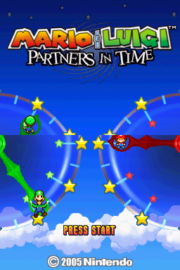 Mario & Luigi: Partners in Time (Nintendo DS) screenshot: Title screen