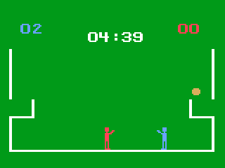Bowling! / Basketball! (Odyssey 2) screenshot: The Red player about to score.