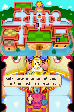 Mario & Luigi: Partners in Time (Nintendo DS) screenshot: Time machine returned