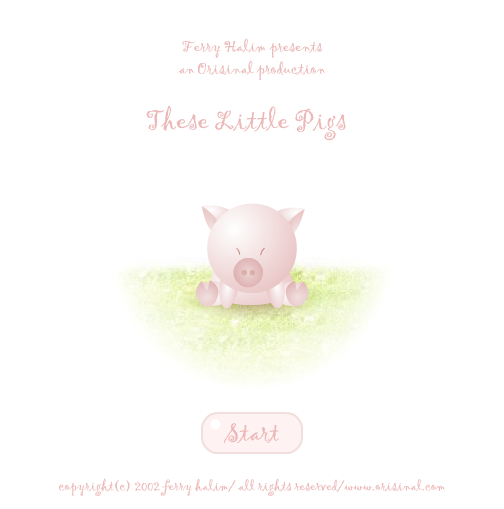 These Little Pigs (Browser) screenshot: Title screen