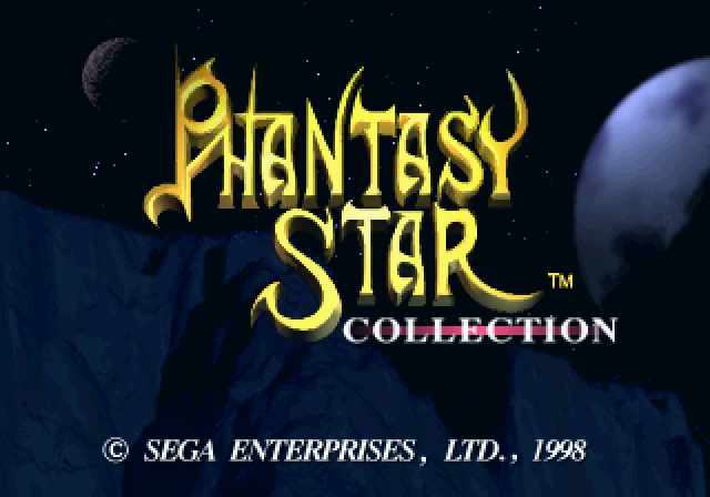 Phantasy Star Collection (SEGA Saturn) screenshot: Main title screen