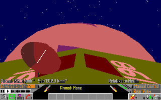 Frontier: Elite II (Amiga) screenshot: Rear view