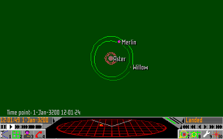 Frontier: Elite II (Amiga) screenshot: Aster system map