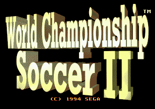 World Championship Soccer II (Genesis) screenshot: Title screen