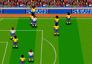 World Championship Soccer II (Genesis) screenshot: Throw-in