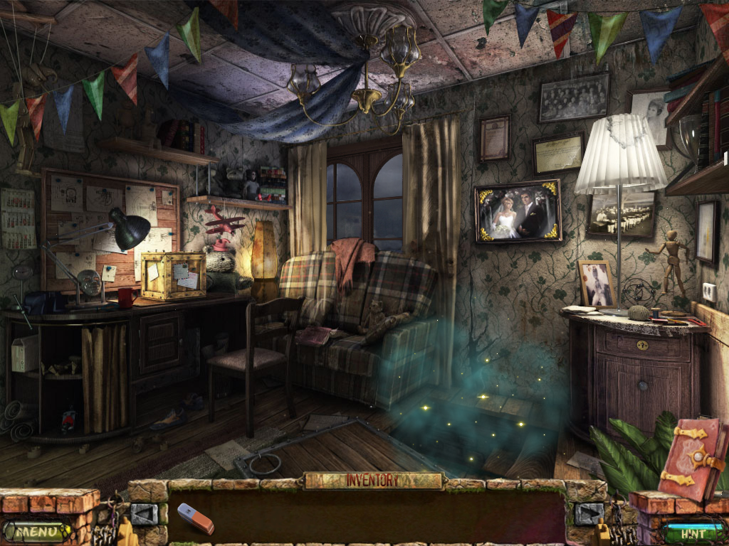 Stray Souls: Dollhouse Story (Collectors Edition) (iPad) screenshot: I opened a trap door and, now, it is a hidden object area.