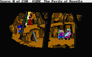 King's Quest IV: The Perils of Rosella (Atari ST) screenshot: The dwarfs' mine,