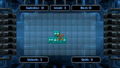 Go! Puzzle (PSP) screenshot: Swizzle Blocks – Next Puzzle mode gameplay