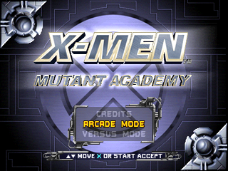 X-Men: Mutant Academy (PlayStation) screenshot: Title screen