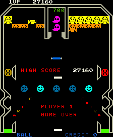 Cutie Q (Arcade) screenshot: Game over