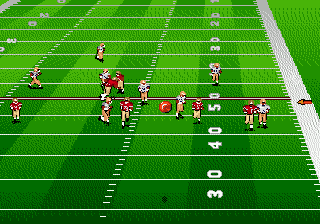 Bill Walsh College Football 95 (Genesis) screenshot: Kick-off
