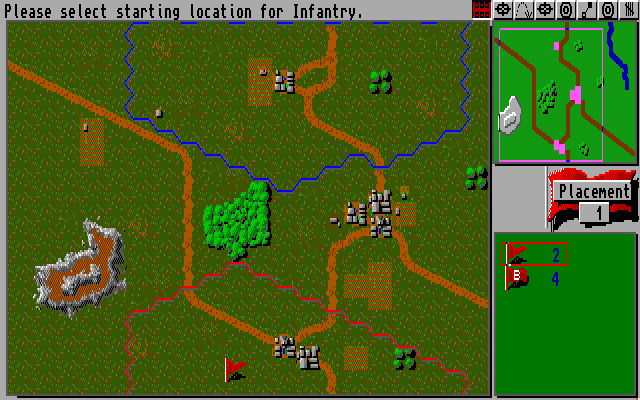 The Perfect General (Amiga) screenshot: Main map
