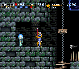 ActRaiser (SNES) screenshot: Deadly spikes and moving platforms
