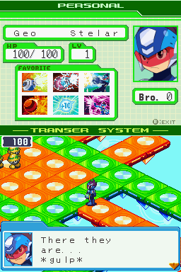 Mega Man Star Force: Dragon (Nintendo DS) screenshot: Viruses ahead