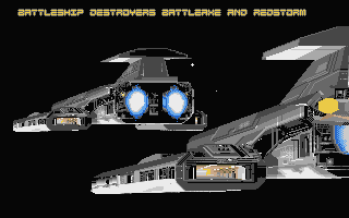 Epic (Atari ST) screenshot: Flying back to battleship after successful mission.