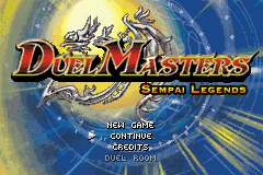 Duel Masters Sempai Legends (Game Boy Advance) screenshot: Title screen