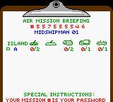 Wings of Fury (Game Boy Color) screenshot: Briefing