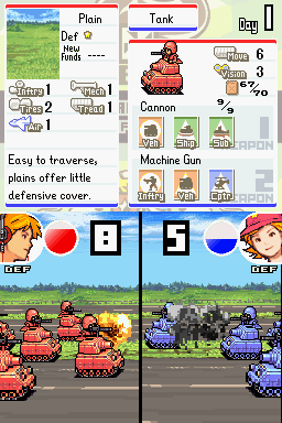 Advance Wars: Dual Strike (Nintendo DS) screenshot: She lost more :P