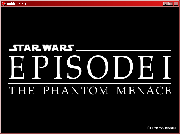 Star Wars: Jedi Training (Windows) screenshot: Title screen