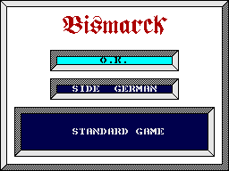 Bismarck (ZX Spectrum) screenshot: Options