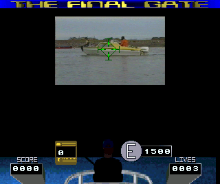 The Final Gate (Amiga CD32) screenshot: The speedboat is taking off