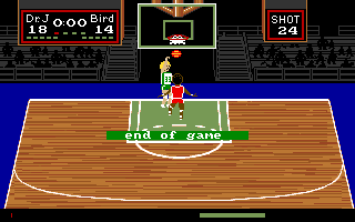 One-on-One (Amiga) screenshot: End of game!