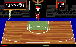 One-on-One (Amiga) screenshot: Throw it!