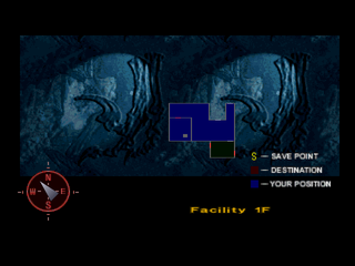 Dino Crisis (PlayStation) screenshot: Map