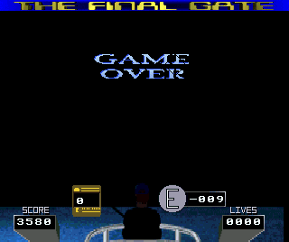The Final Gate (Amiga CD32) screenshot: Game over