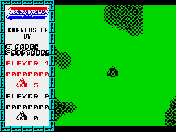 Xevious (ZX Spectrum) screenshot: Here we go.