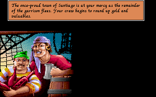 Pirates! Gold (Amiga CD32) screenshot: Plundering a town.