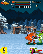 Great Legends: Vikings (J2ME) screenshot: Fighting a thrall