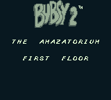 Bubsy II (Game Boy) screenshot: The amazatorium is where you'll find the warp points to each level