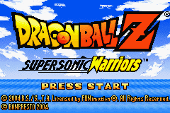 Dragon Ball Z: Supersonic Warriors (Game Boy Advance) screenshot: Title screen