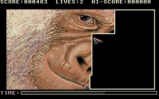 Alien Blockade (Atari ST) screenshot: I'm getting there