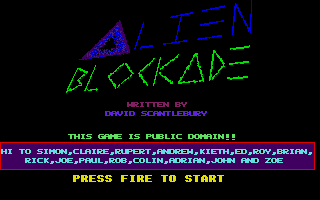 Alien Blockade (Atari ST) screenshot: Title screen
