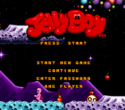 Jelly Boy (SNES) screenshot: Title screen