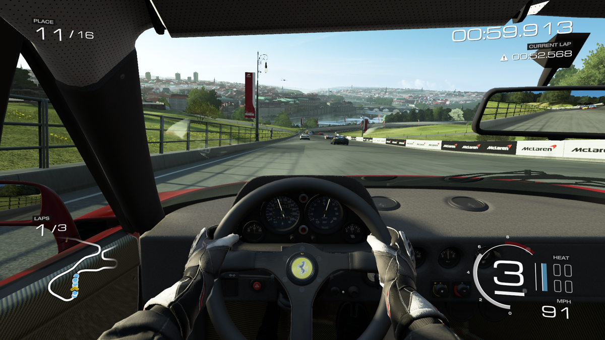 Forza Motorsport 5 (Xbox One) screenshot: Driving my F40 through Prague.