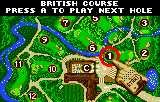 Awesome Golf (Lynx) screenshot: You can select which hole to play via this map.