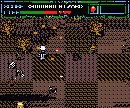 Undead Line (MSX) screenshot: Skeletons