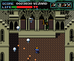 Undead Line (MSX) screenshot: Ruins boss battle