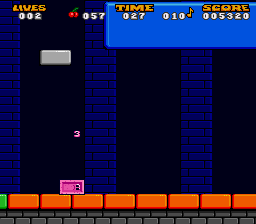 Jelly Boy (SNES) screenshot: Block power-up (this is one you don't really want).
