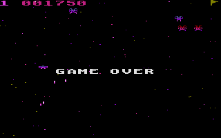 A Quest for Galaxia (Atari ST) screenshot: Game over