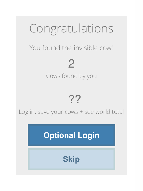 Find the Invisible Cow (iPad) screenshot: 2 cows found so far