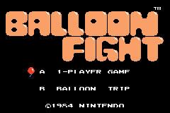 Balloon Fight (Game Boy Advance) screenshot: Title screen