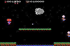 Balloon Fight (Game Boy Advance) screenshot: Lightning zap