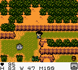 Survival Kids (Game Boy Color) screenshot: Oh! a hedgehog...